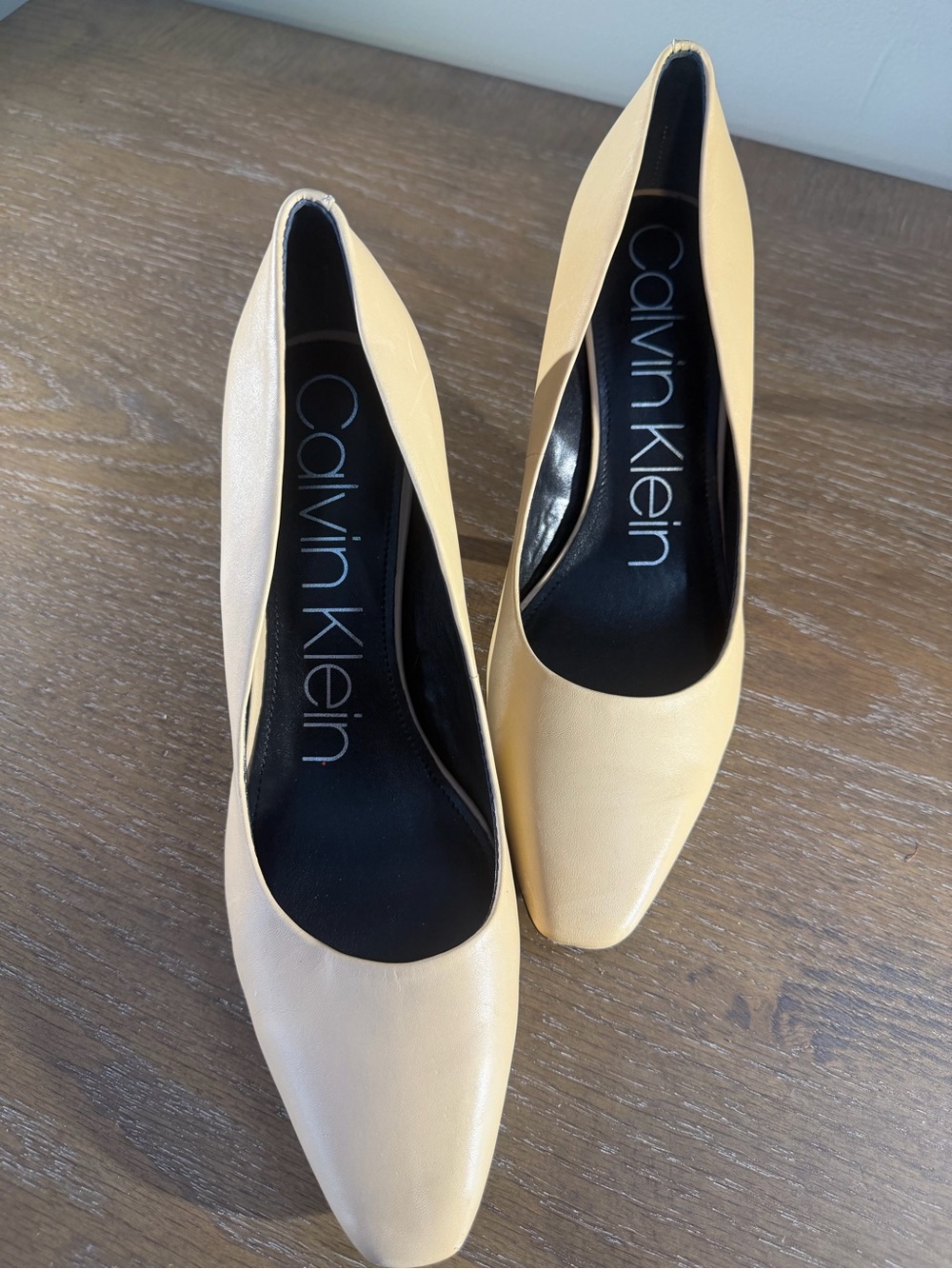 Calvin Klein Buttercup Yellow Pointed-Toe Pumps